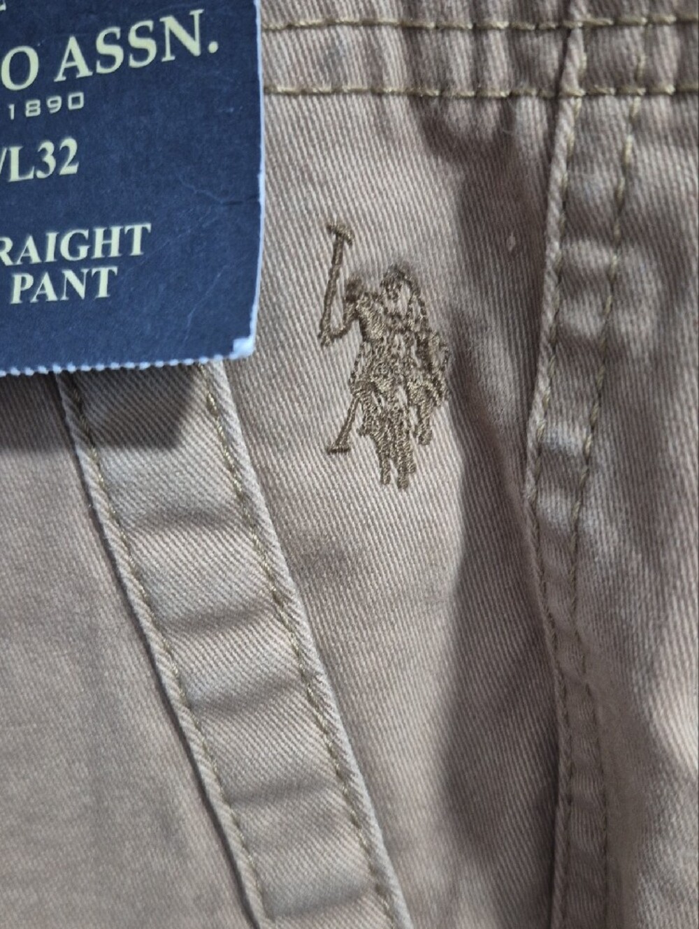 U.S. Polo Assn. Tan Cargo Pants with Flap Pockets 30X32 - Picture 2 of 7